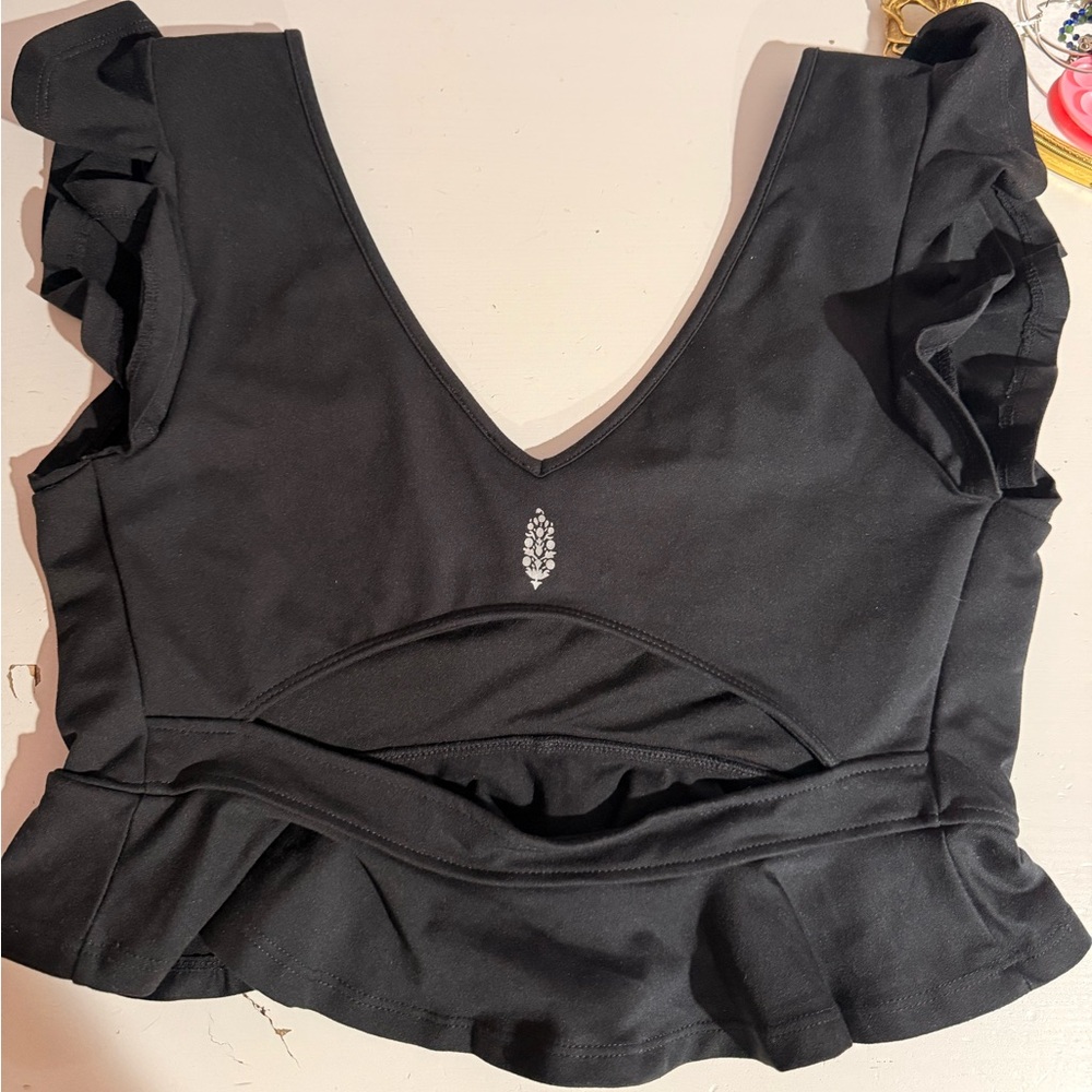 FREE PEOPLE Ruffle Workout Top - Picture 8 of 9